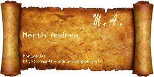 Merth Andrea névjegykártya
