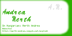 andrea merth business card